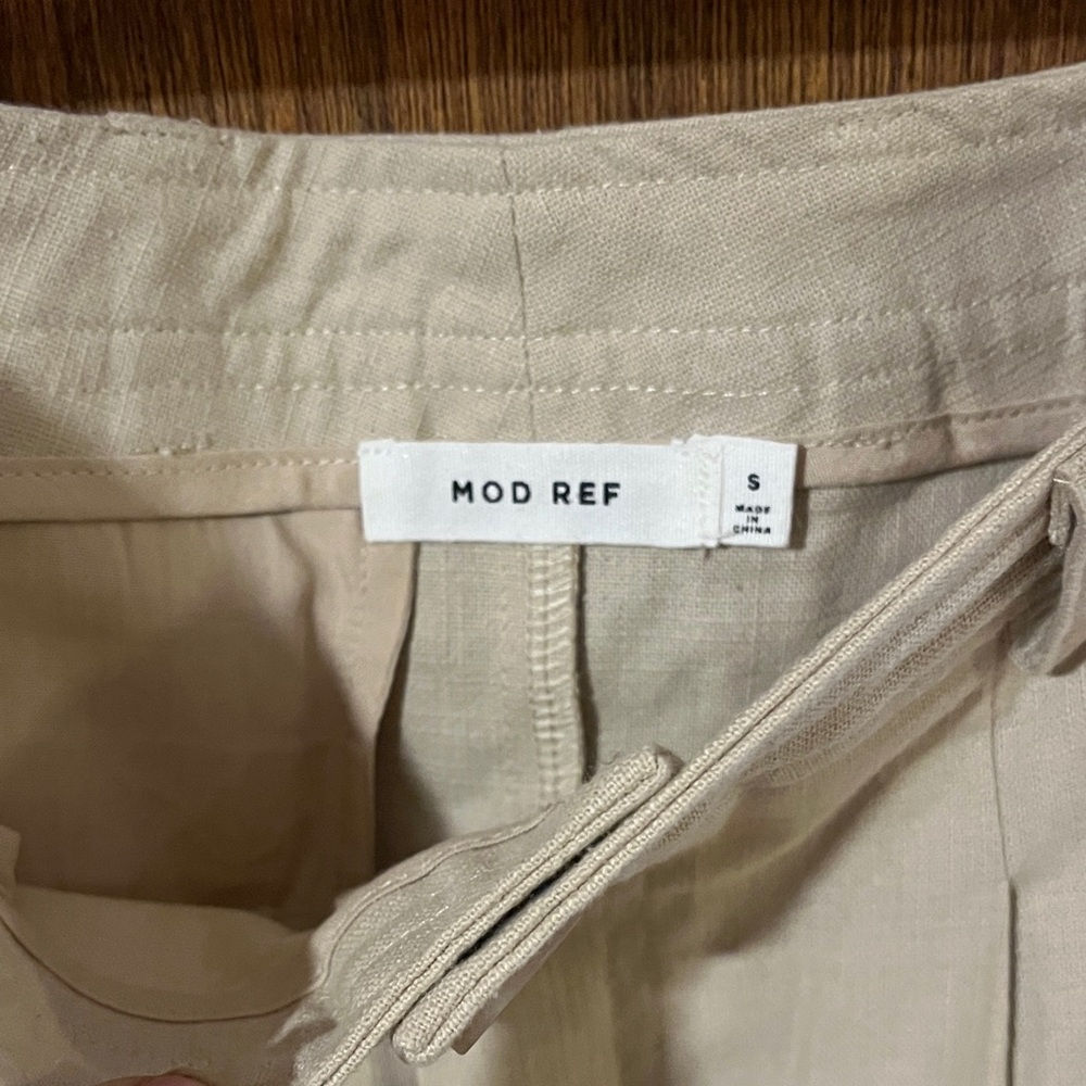 Beige Pencil Skirt with Front Slit - Picture 2 of 5